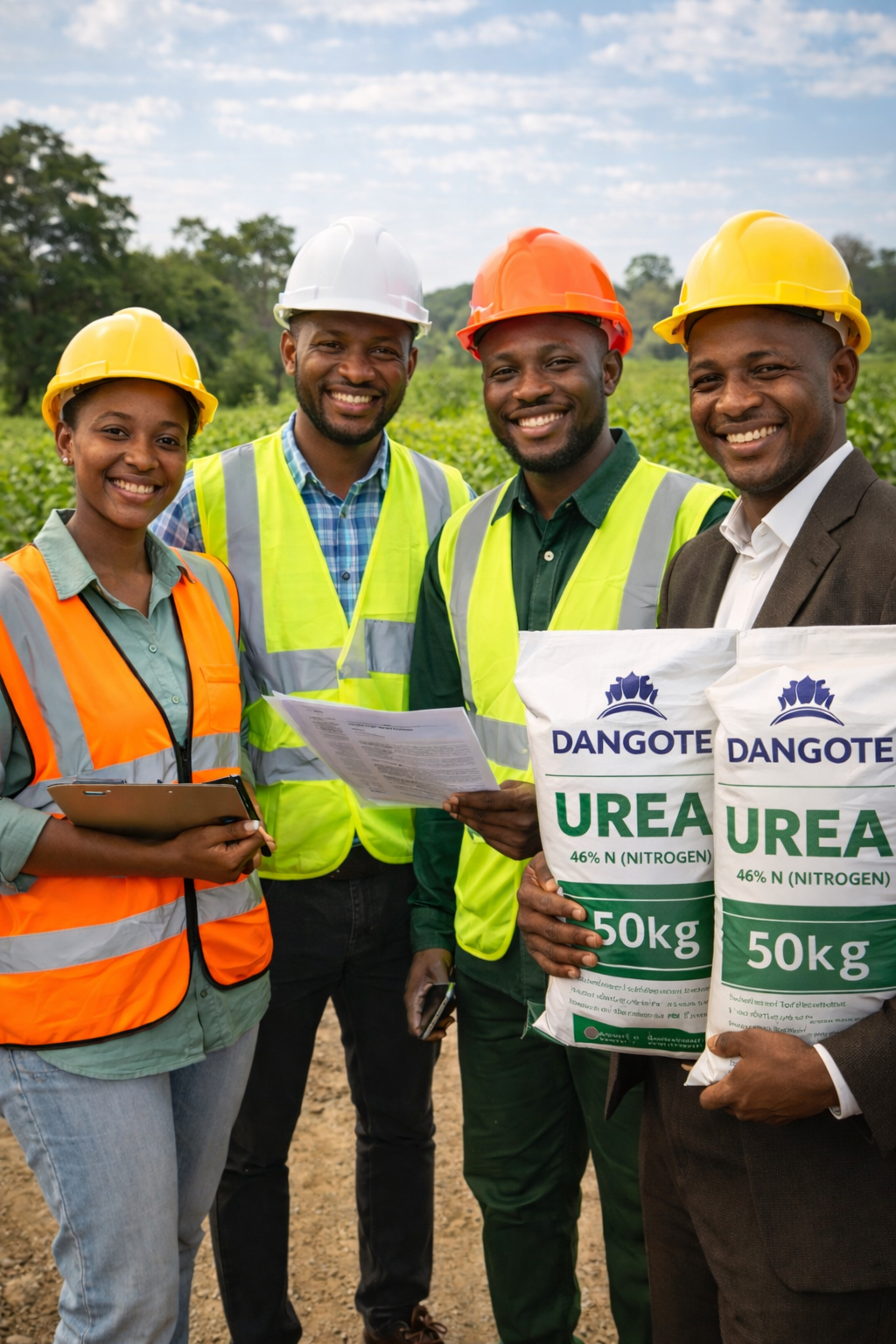 Comfy Odunayo team with fertilizer inventory and buyer documentation workflow